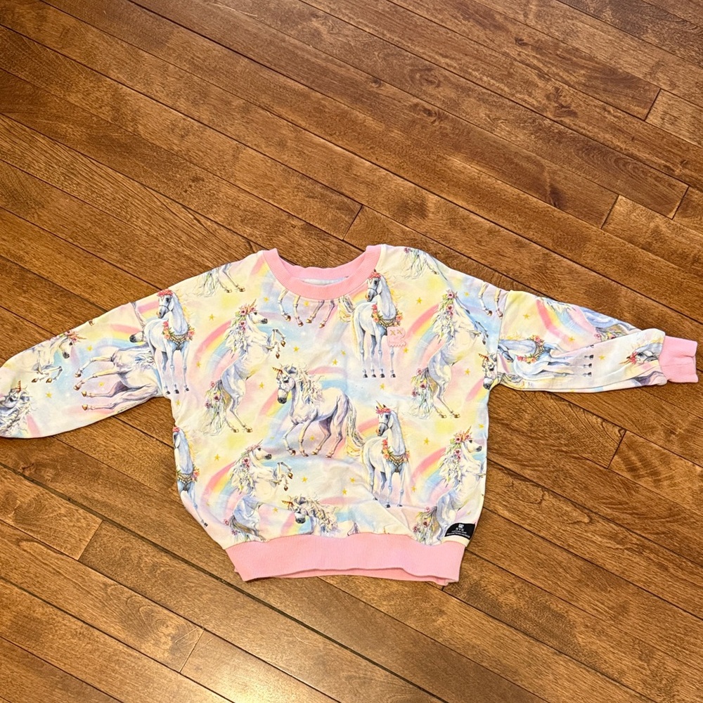 Magical Unicorn Kids Sweatshirt - Pink & Multicolor
